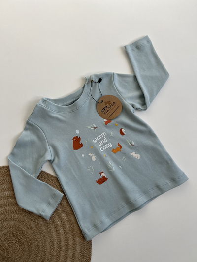 Remera ML celeste warm and cozy 
