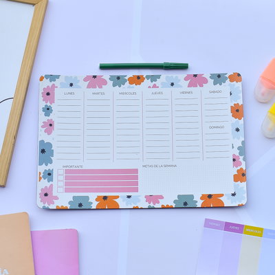 Planner semanal imantado