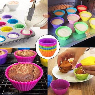 Molde silicona para muffins x12u 