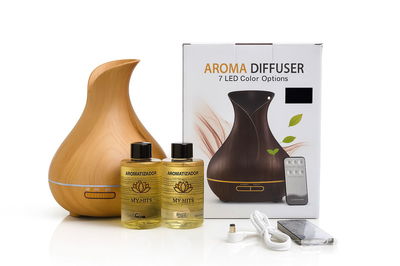 Humificador Florero LED Premium + 2 Fragancias DE REGALO