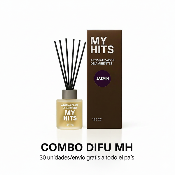 Combo DIfusores 30U (30 Unidades de Difusor varilla 125cc Linea My Hits)