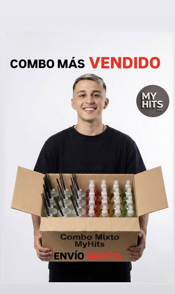 Combo Mixto 30 Unidades (15 Perfuminas Spray 250cc + 15 Difusores 125cc My Hits)