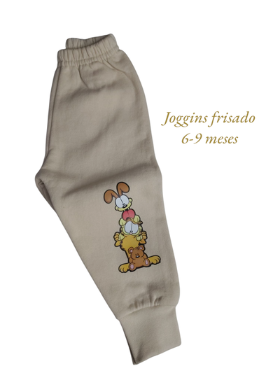 Joggins frisado de algodón – Estampa Garfield (Color beige)
