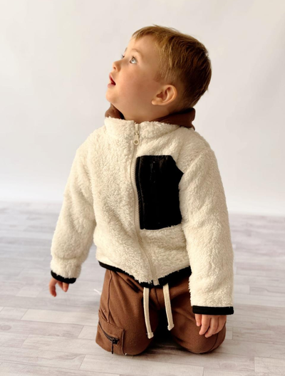 Campera de peluche estilo Teddy – Talle 3-4 años