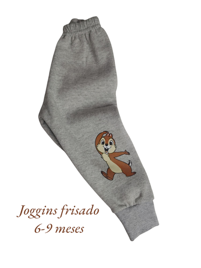Joggins frisado de algodón – Estampa de ardilla