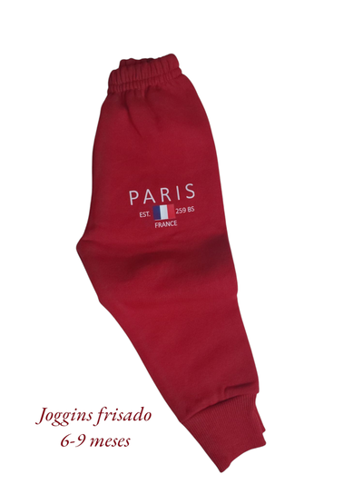 Joggins frisado de algodón- Estampa Paris