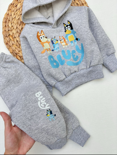 Conjunto de algodón frisado – Estampa Bluey