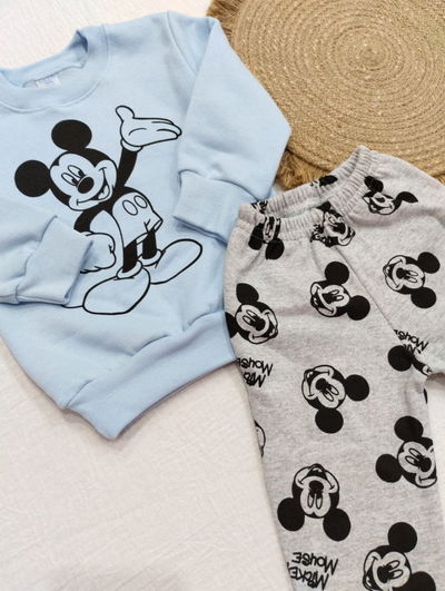 Conjunto Mickey Mouse- algodón frisado (12-18)