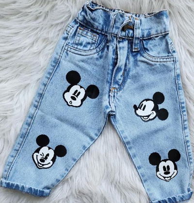 Jeans Estampa-Mickey Mouse