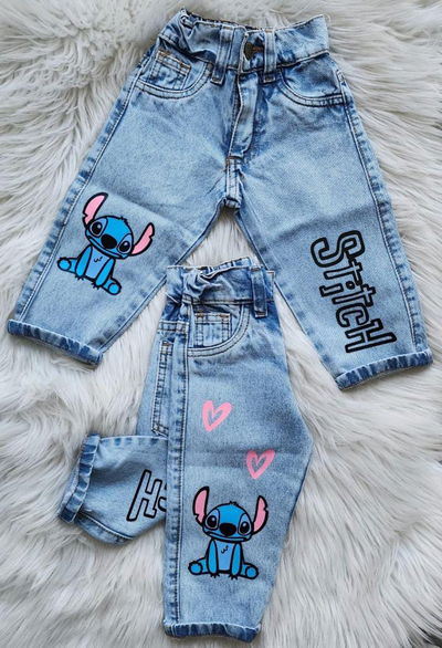Jeans estampado stich