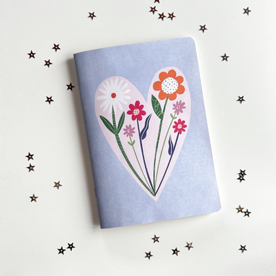 Libreta A5 - Corazón florido