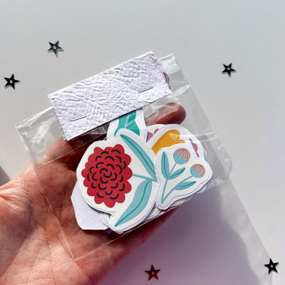 Sobre de stickers - Flores