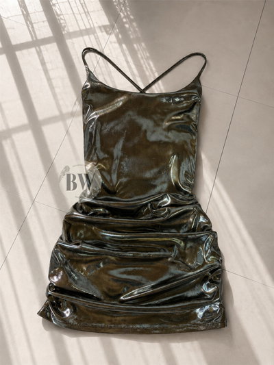 Vestido metalizado luna