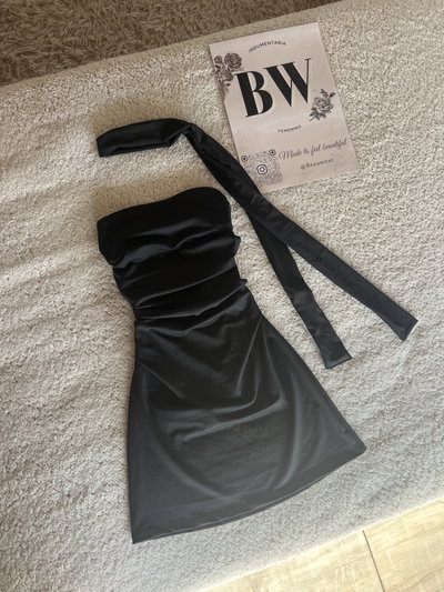 Vestido strapless gala