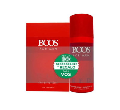 BOOS RED SET PERFUME + DEO