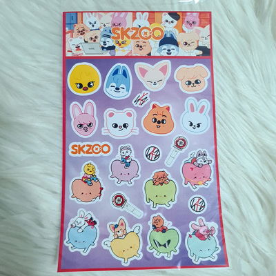 Stickers Plancha papel A5 Stray Kids Skzoo