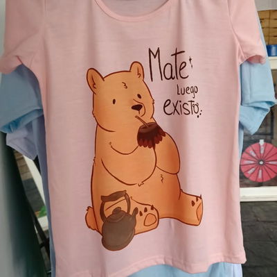 Remera Poliester Personalizado oso matero