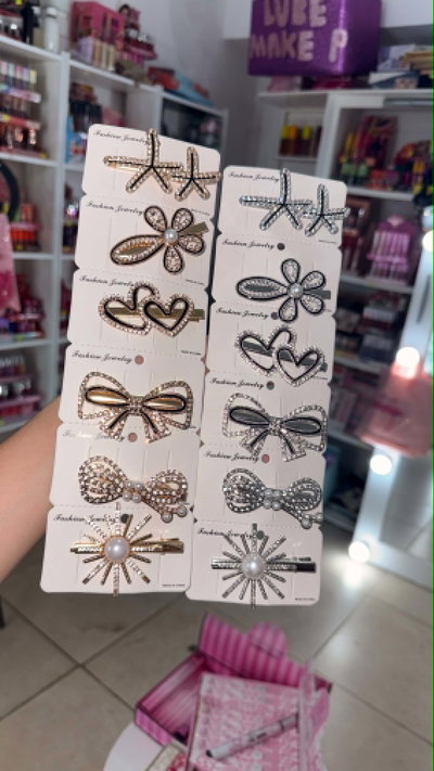 aplique broche de pelo diamante