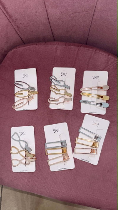 broches de metal rectos premium