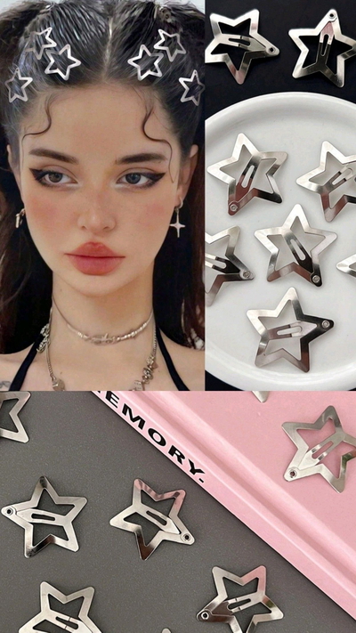 Par de hebillas estrella metalicas
