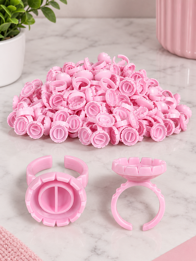 6 anillos para pegamento de pestañas!