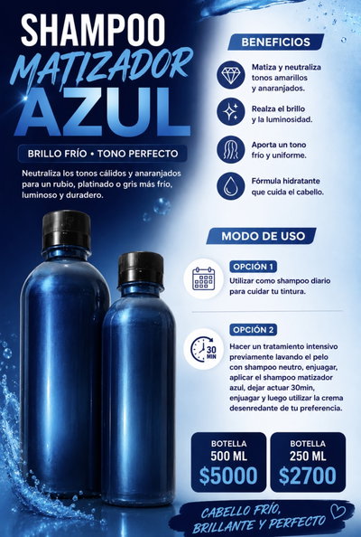 Shampoo matizador azul💙
