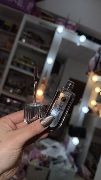 Gloss glitter marron pink 21