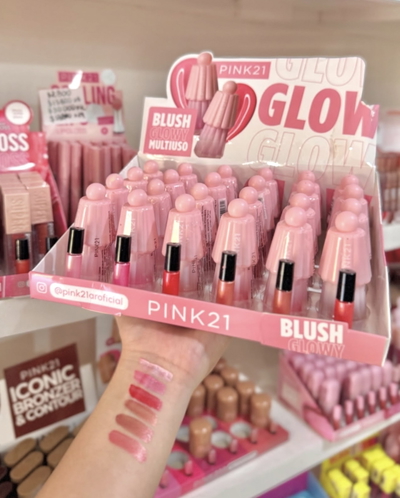 Rubor liquido satinado con esponja pink 21!