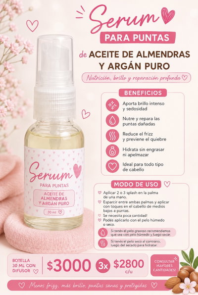 Serum para puntas almendras y argan!