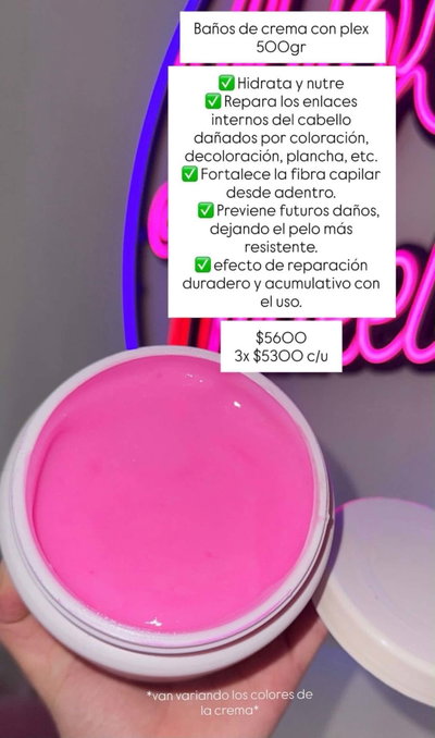 baño de crema plex XL!