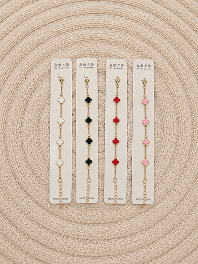 Pulseras trebol doradas