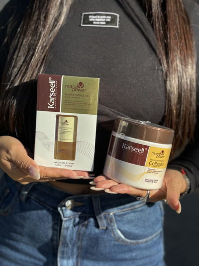  Karseell Maca Power – Set Capilar Reparador con Colágeno + Aceite de Maca