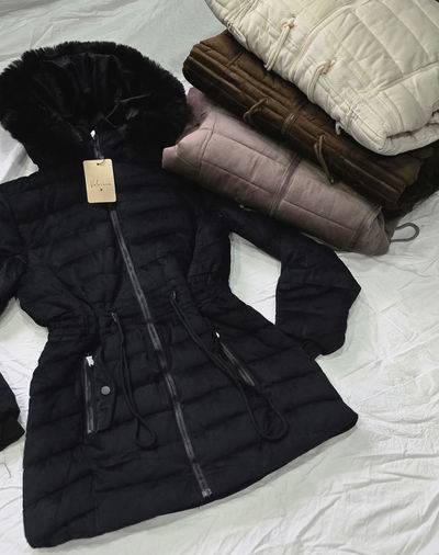 🧥 Camperón Parka de Corderoy Acolchada – Mujer