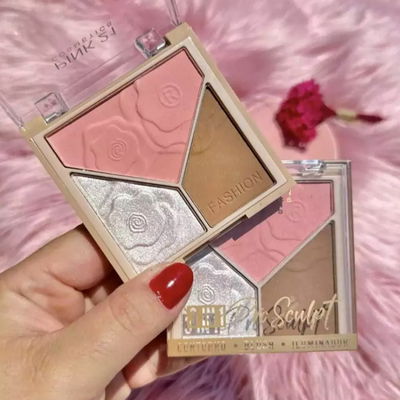 Paleta 3 en 1 - Contorno+Rubor+Iluminador PINK 21 