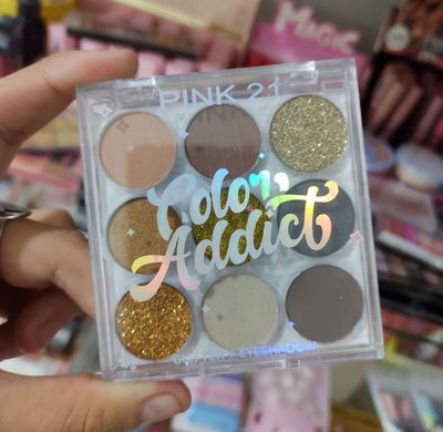Paleta de Sombras Mattes+Glitter prensado Color Addict