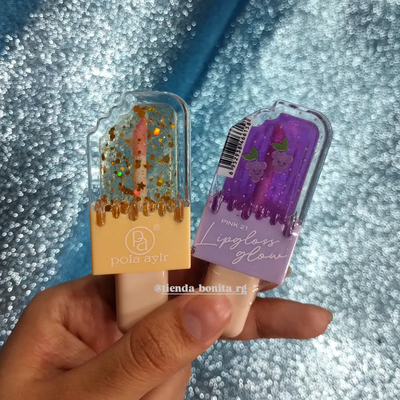 Brillo Labial en Forma de Paleta de Helado