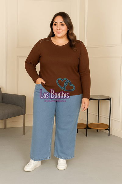 Remera Con strass en Hombros