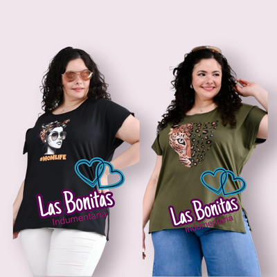 Remeras Lady estampada Plus