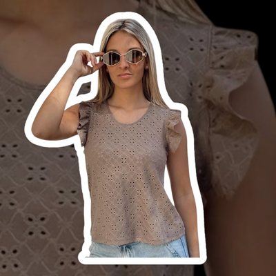 Blusa Broderie manga mariposa 🦋