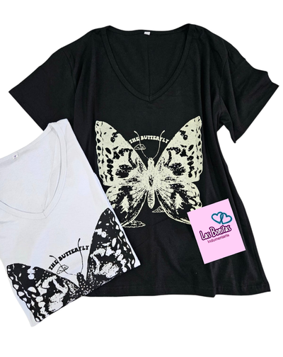 Remera Mariposa strass