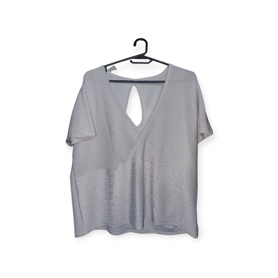 Remera brillo cruzada 