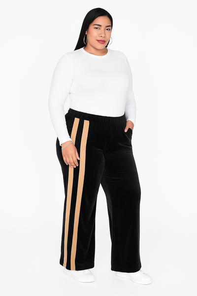 Pantalon Plush franja gruesa