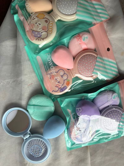 KIT ESPONJAS Y ESPEJO CON CEPILLO