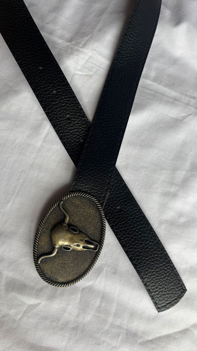 CINTO BULL HEVILLA DORADA- NEGRO