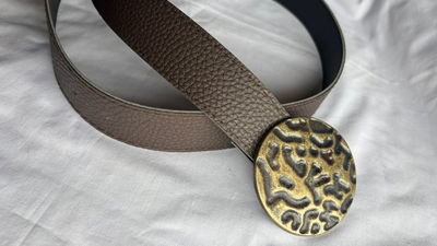 CINTO MARRON HEVILLA DORADA