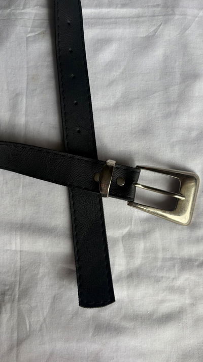 CINTO HEBILLA RECTANGULO- NEGRO Y MARRON