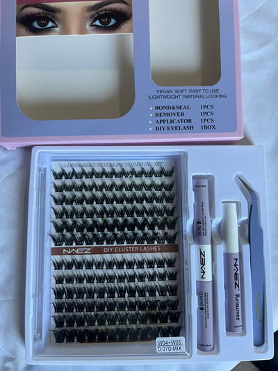 KIT PESTAÑAS W04-05, REMOVEDOR, PINZA, BOND Y SELLADOR