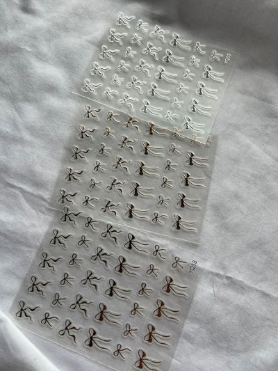 sticker moños- uñas