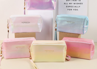 Neceser de Maquillaje Holográfico y Correa de Mano
