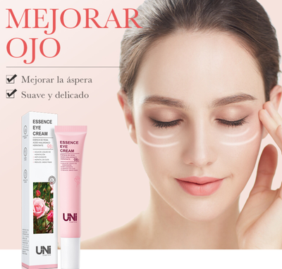 CONTORNO DE OJOS HIDRATANTE CON ESENCIA DE ROSA Y ACIDO HIALURONICO 20g - UNI COSMETICOS